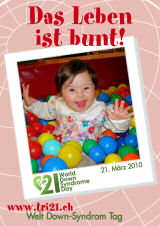 Poster zum Welt Down-Syndrom Tag 2010