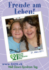 Poster zum Welt Down-Syndrom Tag 2011