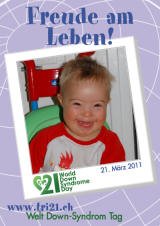 Poster zum Welt Down-Syndrom Tag 2011