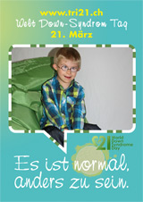 Poster zum Welt Down-Syndrom Tag 2012