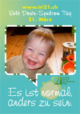 Poster zum Welt Down-Syndrom Tag 2012