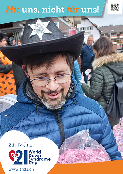 Plakataktion 2023 'Mit uns, nicht für uns!'