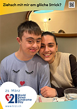 Posteraktion zum Welt Down-Syndrom Tag