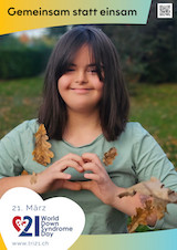 Posteraktion zum Welt Down-Syndrom Tag