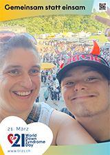 Posteraktion zum Welt Down-Syndrom Tag