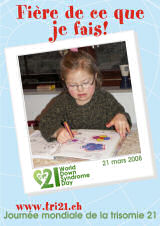 Affiche pour la journe mondiale de la trisomie 21