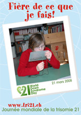 Affiche pour la journe mondiale de la trisomie 21